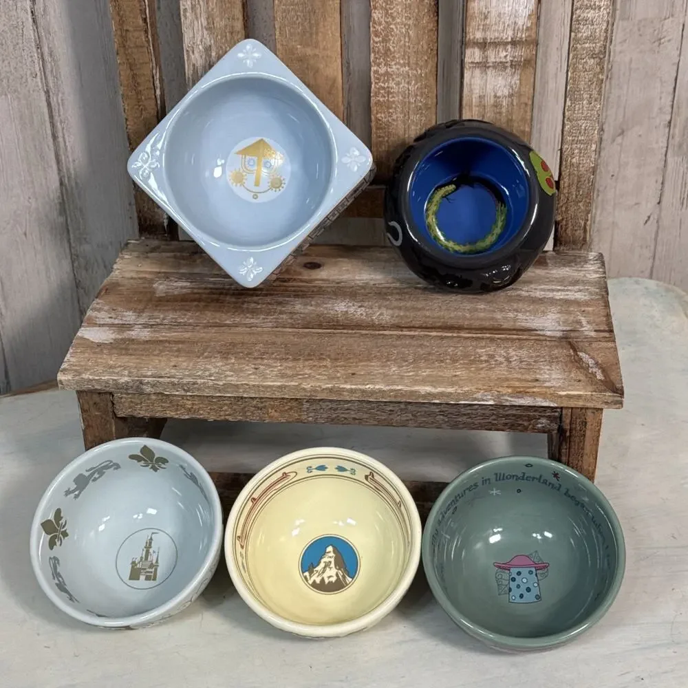 Disney Parks Disneyland Set Of 5 Mini Serving Bowls Unused